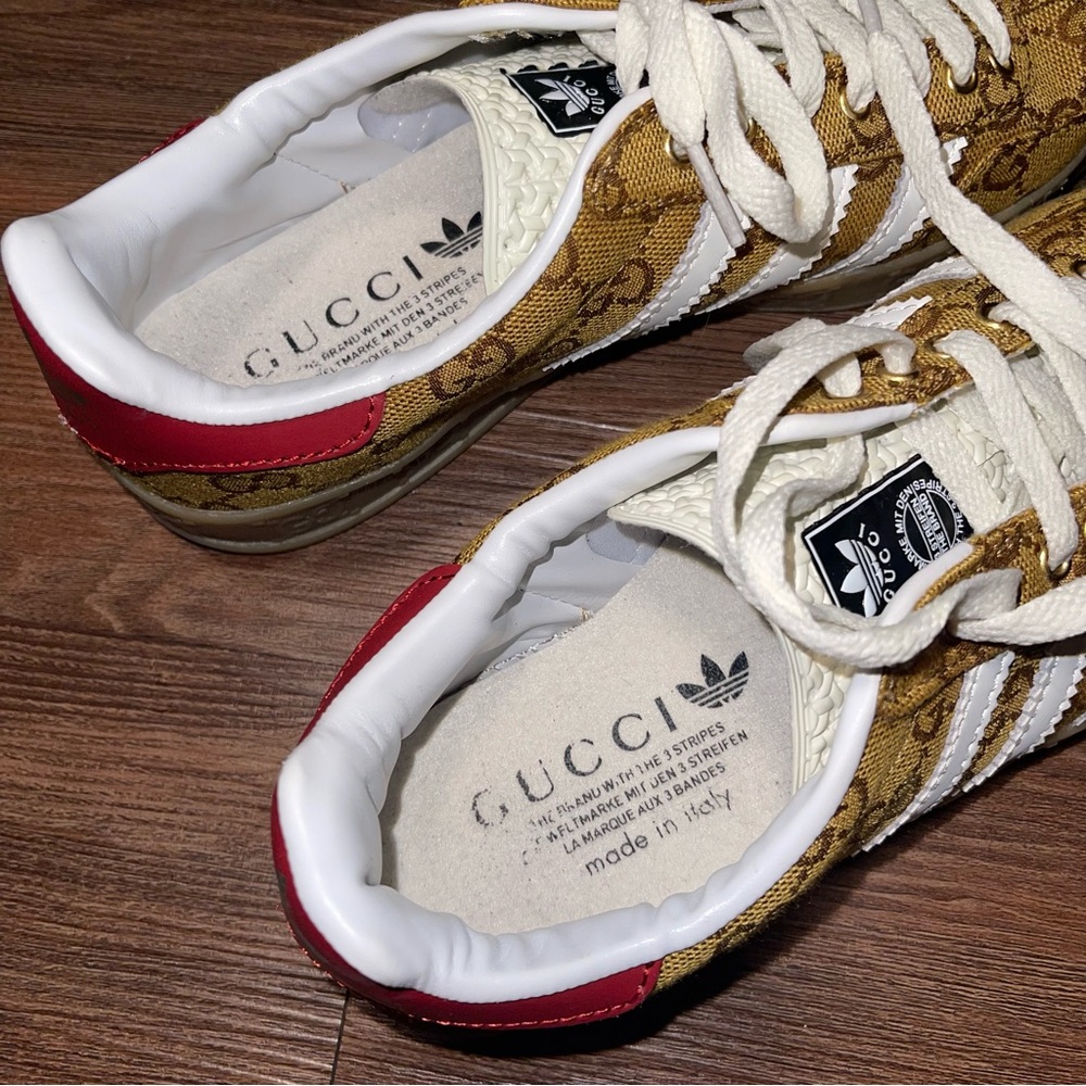 Gucci Adidas Brown and Red Sneakers - Picture 6 of 13